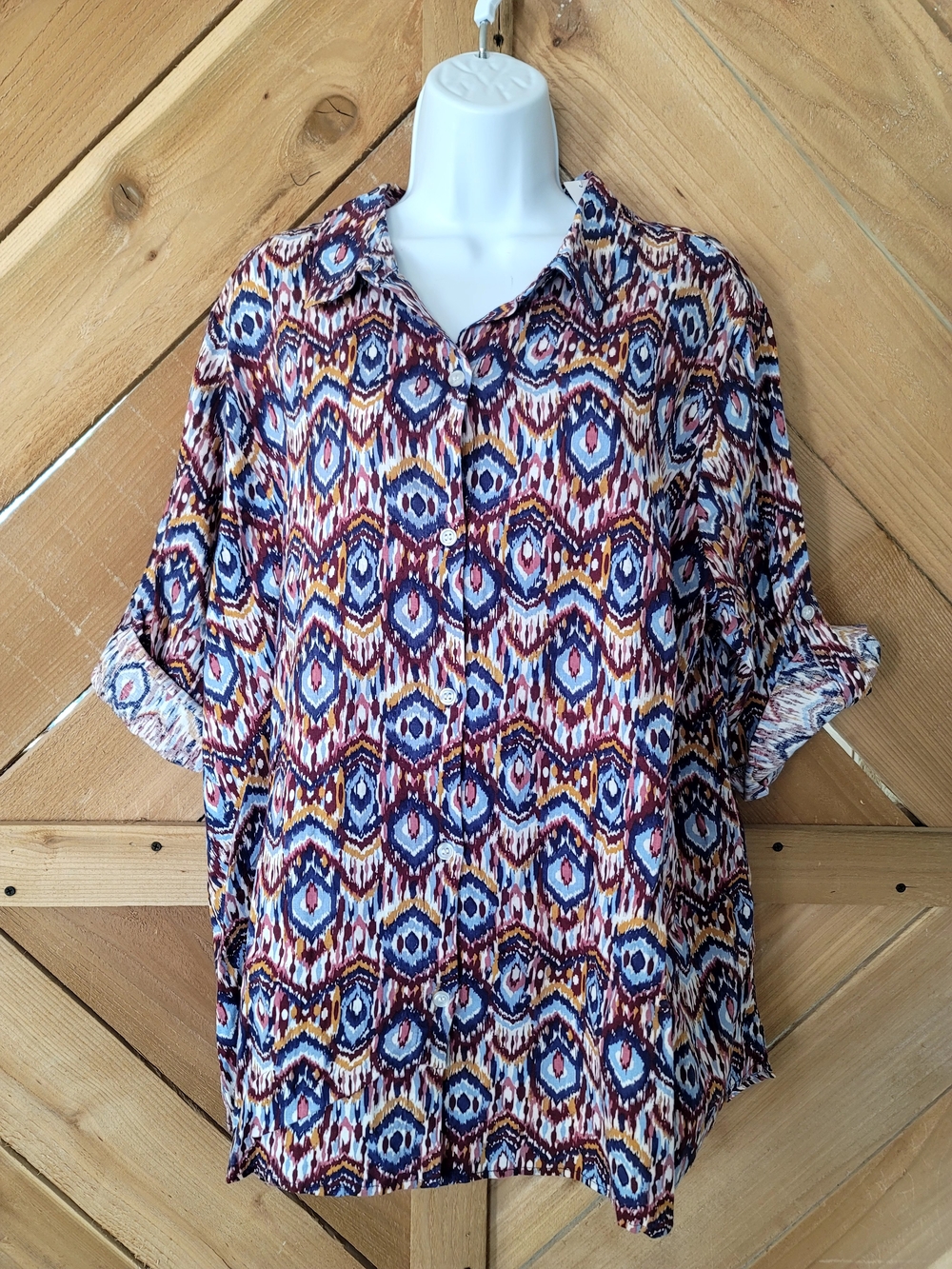 Intro.Roll Tab Sleeve Button Down Shirt